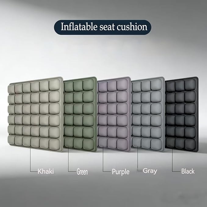 3D Air Cushion, A Pressure-reducing and Shock-Absorbing Seat Cushion, Suitable for Office Chairs, Car Seats, Wheelchairs, Helps Relieve Tailbone Pain and Prevent Hemorrhoids (Khaki, 36airbag)