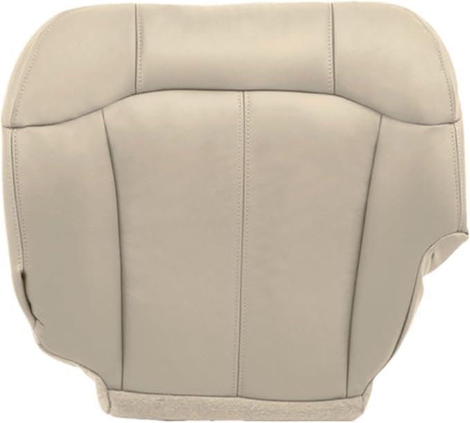 GXARTS Driver Side Bottom Replacement Leather Seat Cover Shale Light Tan #522 or 922 Fit for Chevy Tahoe Suburban 1500 2500 1999 2000 2001 2002