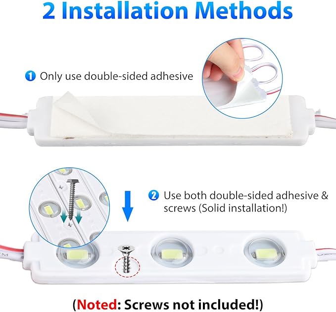 Linkstyle 12V 120 LEDs Van Interior Light Kits, 12V LED Light Strip LED Module Lights Ceiling Lamp for Car Van Truck Auto Vehicle Boats Christmas, 40 Modules