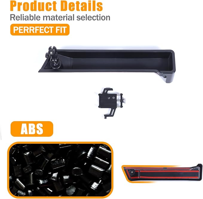 LLKUANG Center Console Dash Organizer Tray Compatible with Toyota Land Cruiser 250 Prado 2024 2025+ Navigation Screen Rear Insert Auxiliary Storage Box,Phone Holder Accessories (Style D)