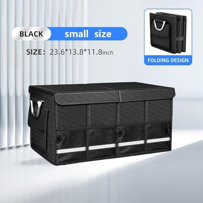 Collapsible Multi Compartment Car Trunk Organizer,SUV Trunk Organizer, suitable for Car Accessories Interior for Women and Men (JB-06)