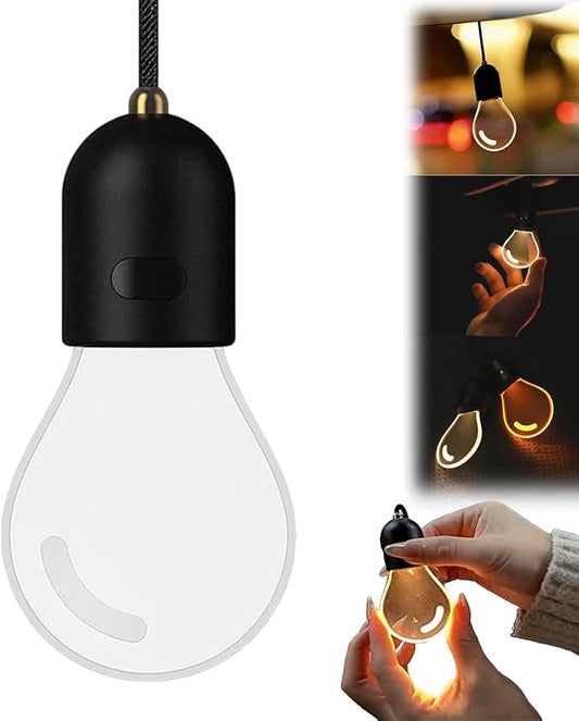 2D Flat Luminous Car Interior Pendant Light, Mini Hanging Interior Rearview Mirror Ambient Light, Bulb Car Decor Interior Wireless, Adjustable LED Ambient Atmosphere Light with Warm Cool Modes