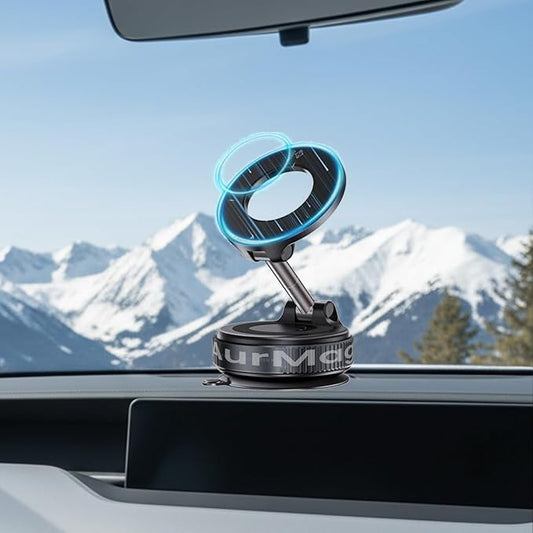 Car Phone Mount [78+LBS Ultra Strong Suction | 2400gf Magnetic Force] 360° Adjustable Car Phone Holder Compatible with iPhone 17 Pro Max, 16, 15, 14, 13, 12, Air & Plus Models