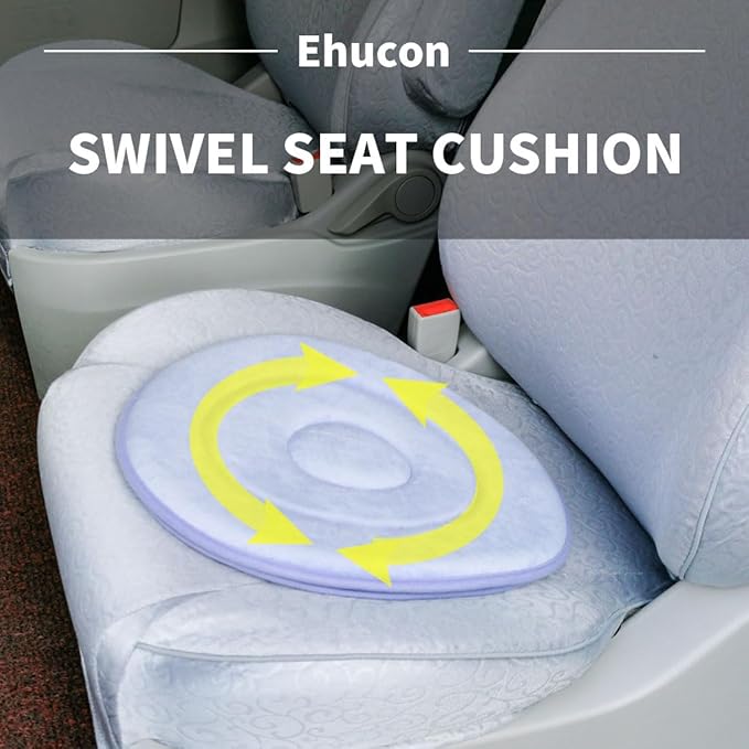 360 Degree Swivel Seat Cushion for Car,Rotating Seat Cushion Pivot Disc Pad for Elderly,Swivel Car Seat Chair Assist to Turning Easily from Bed to Wheelchair(Pack of 1 Count(19.6"X19.6"))