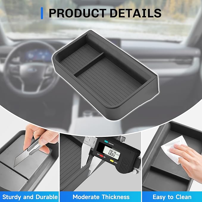 SXCY for 2025 2026 Ford Explorer Dashboard Organizer Tray for 2025 2026 Ford Explorer Accessories Screen Back Tray 2025 2026 Explorer Behind Dash Console Organizer Tray