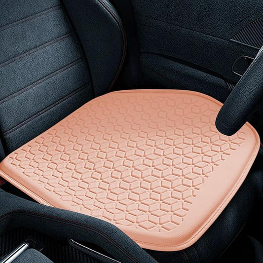 wuyaoyao Thin Gel Car Seat Cushion, Breathable Cooling Seat Cushions for Cars, Non-Slip & Comfortable Automotive Front Seats Cushion Pad for Driver, Chair Protector for Vehicle, Home, Office (Pink)