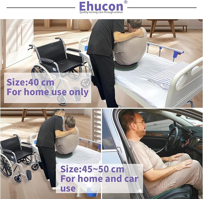 360 Degree Swivel Seat Cushion for Car or Chair,Rotating Seat Cushion Pivot Disc Pad for Elderly,Swivel Car Seat Chair Assist for Elderly to Turning Easily from Bed to Wheelchair