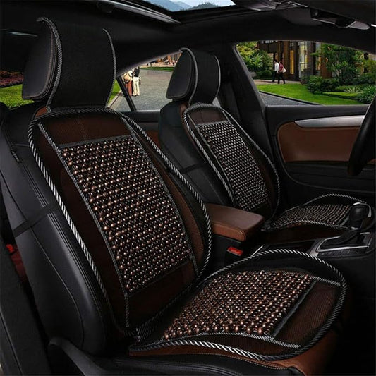 Wood Bead Car Seat Cover Cushion, Cooling & Breathing, Automotive Beaded Driver Seat Massager Cushion for Lower Back Pain