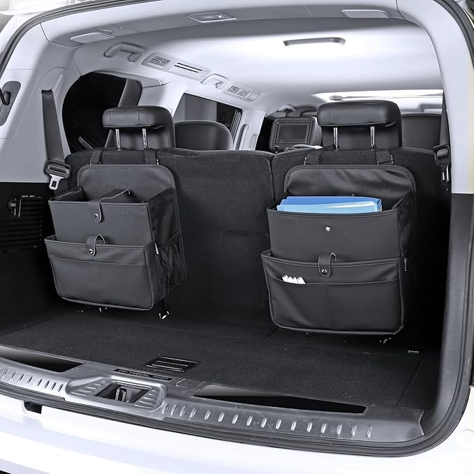 Car Seat Organizer，Universal Fit for Front & Back Seats-Hanging Letters/Legal Folders/Laptops and Tablets，Compatible with Cars, Trucks, and Vans