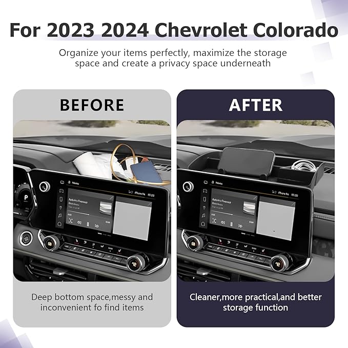 LUWU Dashboard Tray for 2023 2024 2025 2026 Chevy Colorado & GMC Canyon Armrest Storage Box Armrest Organizer Console Organizer Tray 2025 2026 Colorado GMC Canyon Accessories (NOT for Canyon AT4X)