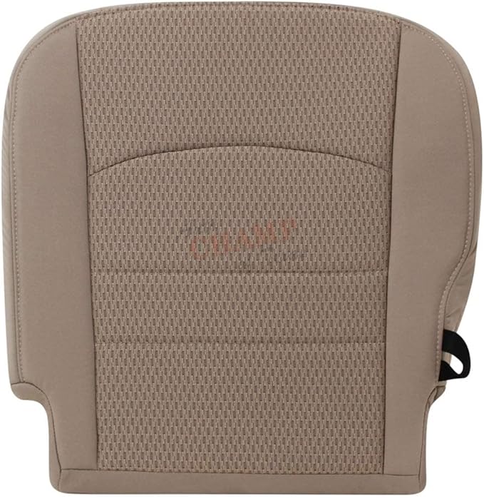 Driver-Side Bottom Cloth Seat Cover Compatible with 2009-2012 Dodge Ram 1500, 2500, 3500 SLT - Light Pebble Beige Tan