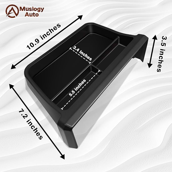 Muslogy Dashboard Storage Box Compatible with 2024-2026 Tacoma & 2025 2026 4Runner Accessories Center Console Organizer w/14-inch Screen for Limited Trailhunter TRD Pro (14 Inch Screen Only) (Black)