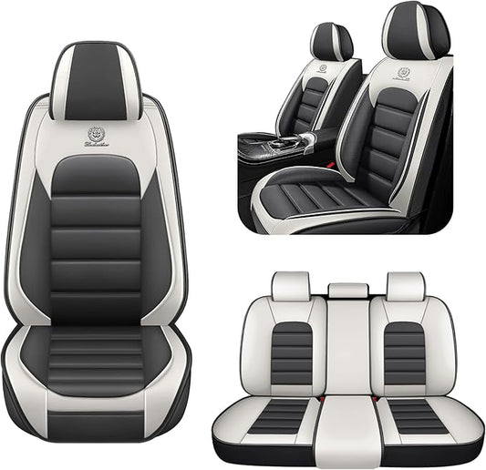 5 Seat Covers for Chrysler Pacifica 2004-2026 Breathable Car Seat Covers,Anti-Slip Waterproof Car Seat Protectors with Airbag,Automotive Vehicle Cushion with Storage Pockets (Standard,Gray)