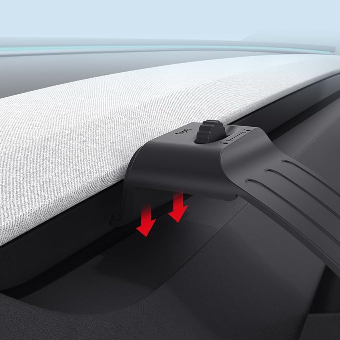 2025 2026 Upgraded Tesla Model Y Juniper & Model 3 Dashboard Cup Holder & Organizer Multi-Functional ABS Storage Box Non-Adhesive Secure Lock Design Fits Front Left/Right Easy Install, No Damage