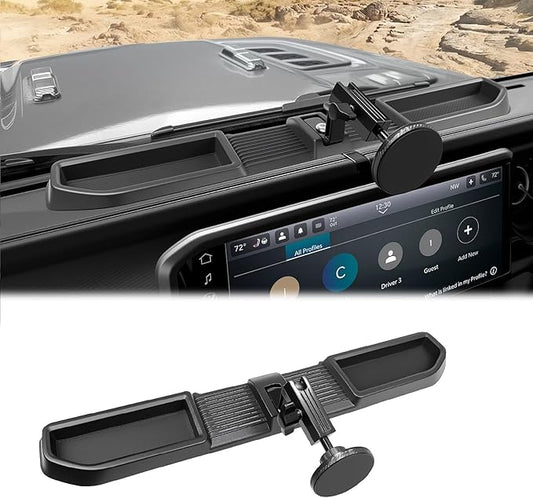 Dashboard Phone Holder Compatible with 2024-2025 Jeep Wrangler JL JLU&Gladiator JT Center Console Organizer Dashboard Phone Multi-Mount Kit for Wrangler 4X4 Accessories(JL/JT 4X4 2024-2025)