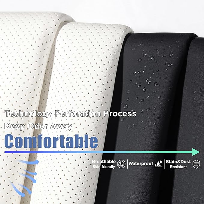 2 Seat Covers for Toyota Highlander 2001-2026 Breathable Car Seat Covers,Anti-Slip Waterproof Car Seat Protectors with Airbag,Automotive Vehicle Cushion with Storage Pockets (Standard,Redline)