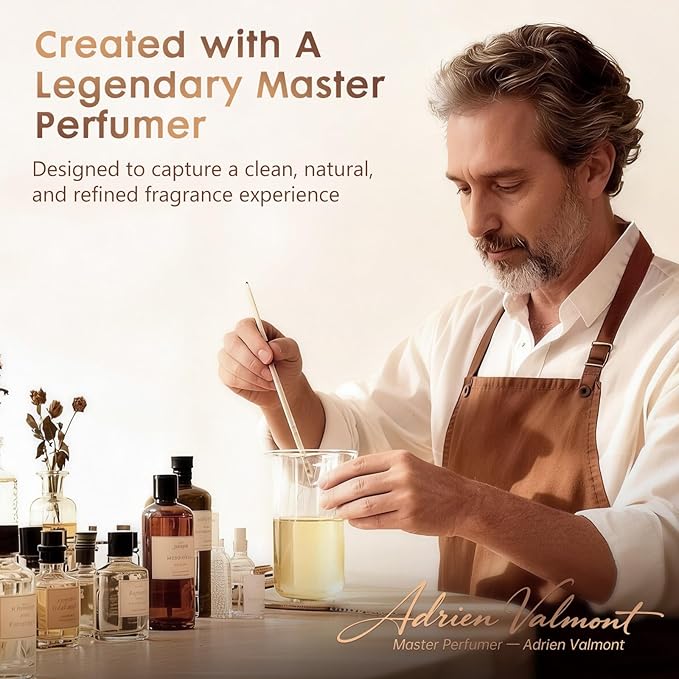 Wooden Car Air Freshener for Vent, Refillable Essential Oil Diffuser Clip with Long-Lasting Natural Scent, Solid European Beech wood & Metal Luxury Auto Deodorizer