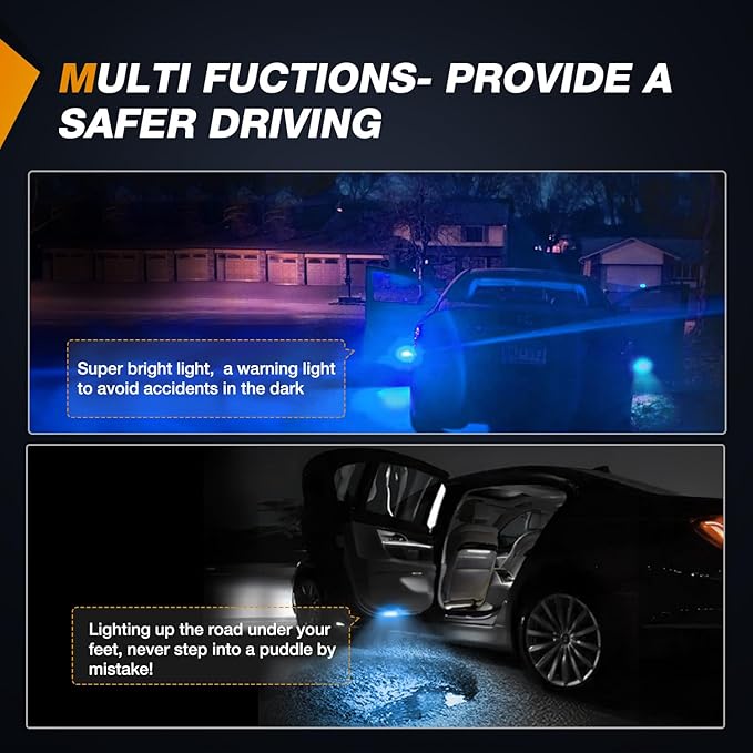 Nilight 2PCS LED Interior Door Panel Light Courtesy Warning Lights Aqua Beam Plug and Play for Toyota Avalon Sienna Venza Camry Prius 4Runner Lexus IS ES GS LS RX GX LX