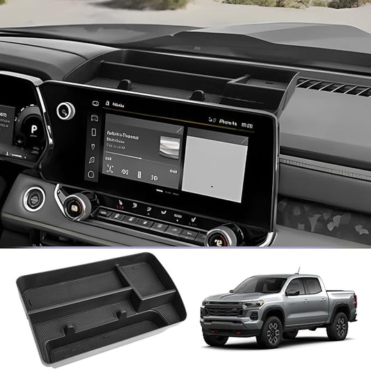 LUWU Dashboard Tray for 2023 2024 2025 2026 Chevy Colorado & GMC Canyon Armrest Storage Box Armrest Organizer Console Organizer Tray 2025 2026 Colorado GMC Canyon Accessories (NOT for Canyon AT4X)