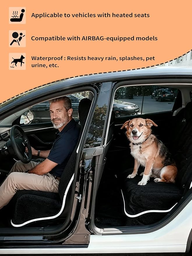 Car Seat Cover Towel, Waterproof Terry Cloth Car Seat Cover Universal Fit for Cars, SUVs, Pickups, Washable Car Seat Protector Brand Customized(Black,1pc)