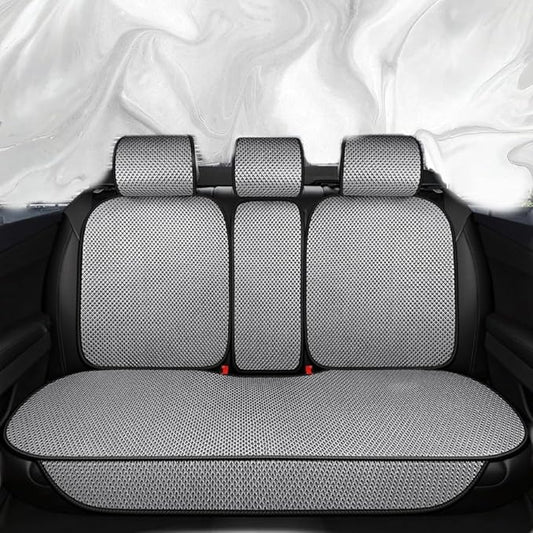 Auto Newer Luxury Breathable Car Seat Cover,Rear Car Seat Protector, Fit Four Seasons of Universal Automotive Vehicle Cushion Cover, Compatible with 90% Cars,SUV,Trucks (Gray,Rear Seats)