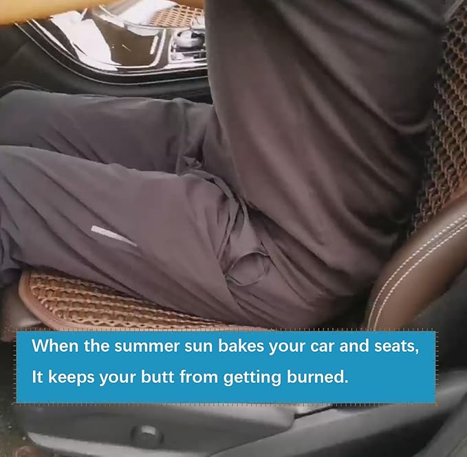 New Summer Vented Cooling Air Mesh Seat Cushion Pad for Car,Universal Ventilated Breathable Seat Cover Fits Car SUV Truck Van Pickup of Driving Seat for Men Women (Brown-SeatCushion-1PCS)