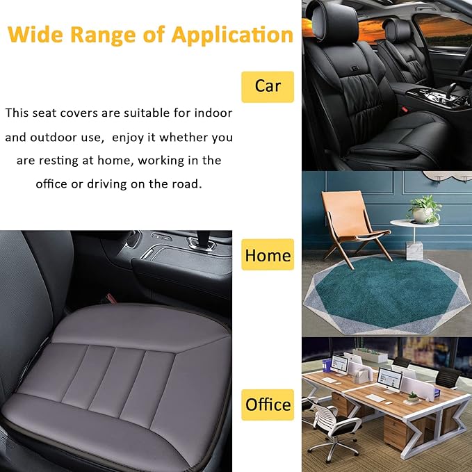 Big Ant Car Seat Cushion Pad Memory Foam Seat Cushion,Pain Relief Memory Foam Cushion Comfort Seat Protector for Car Office Home Use,Drak Gray 1PC