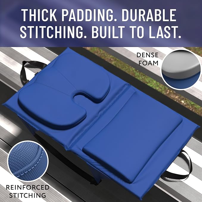 Everlasting Comfort Stadium Seats with Back Support - Adjustable Memory Foam Bleacher Chairs with Back and Cushion, Portable, Easy Folding Stadium Seat Cushion with Storage Pocket