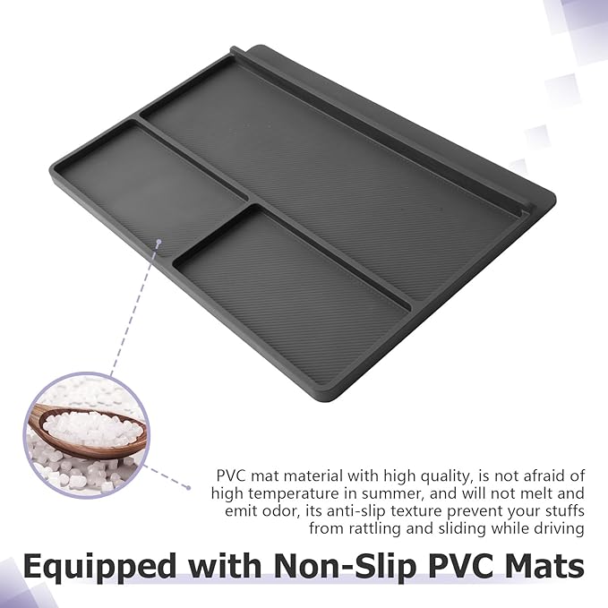LUWU Center Console Organizer Tray Compatible with 2021 2022 2023 2024 2025 2026 Toyota Sienna Accessories Armrest Storage Pad Anti-Slip Armrest Lid for 2025 2026 Sienna Accessories(Not for Cool Box)