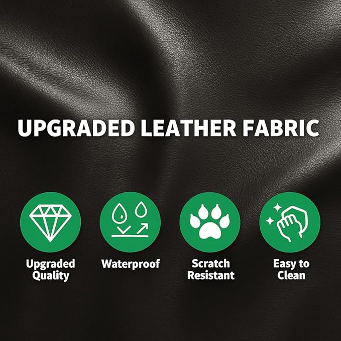 Dog Car Seat Cover for Back Seat, Hard Bottom Upgraded Leather Back Seat Extender Holds 400lbs, Waterproof Anti-Scratch Heavy Duty Dog Hammock for Car, SUV, Truck, Large Space Pet Travel Bed