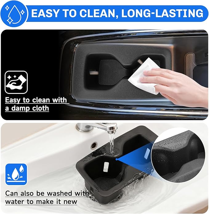 SXCY for 2023-2025 2026 Volkswagen ID.4 Accessories 2024 2025 2026 VW ID.4 Cup Holder Insert TPE Cup Holder Limiter Drink Holder Adapter Non-Slip Drink Stopper Stabilizer