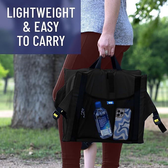 Everlasting Comfort Stadium Seats with Back Support - Adjustable Memory Foam Bleacher Chairs with Back and Cushion, Portable, Easy Folding Stadium Seat Cushion with Storage Pocket