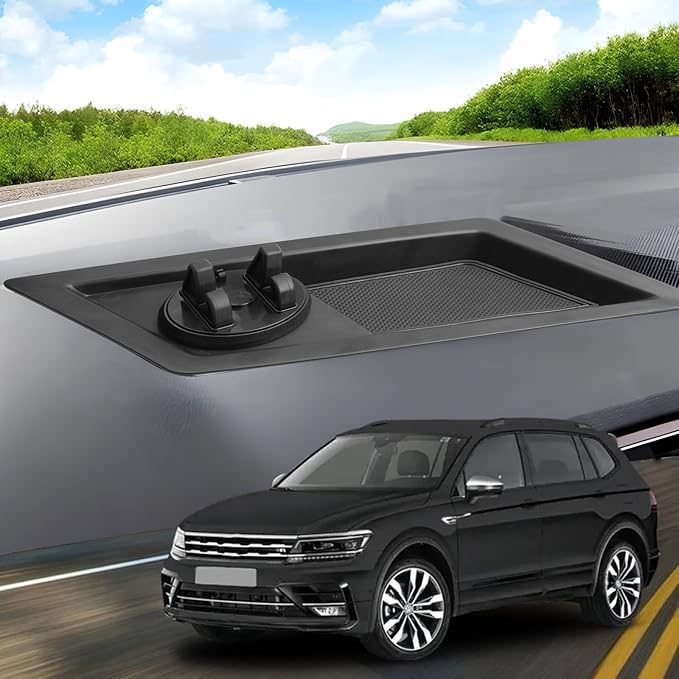 YEE PIN Compatible with VW Tiguan Dashboard Tray Center Console Dash Storage Tray VW Tiguan, Tiguan Dashboard Organizer Tiguan Behind Dash Screen Organizer for 2018-2023 2024 VW Tiguan Accessores