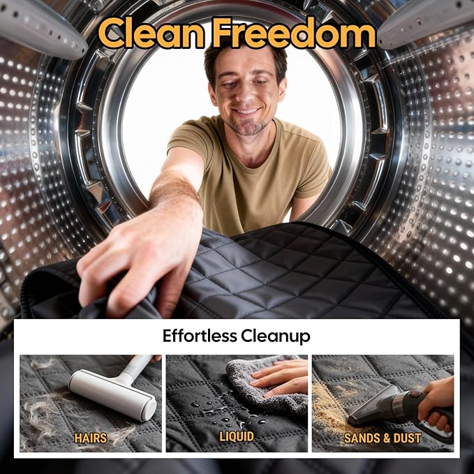 Wigoo Dog Car Seat Cover for Back Seat, 450lb Hardbottom Dog Hammock,Waterproof & Anti-Scratch Backseat Protector for 1-4 Large/Medium Dogs, Seat Extender for SUV Medium Truck, Size-L, Black+Orange