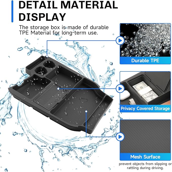 SXCY for 2025 2026 Toyota Sienna Center Console Organizer for 2025 2026 Toyota Sienna Accessories Silicone Under Console Cupholder Tray for 2021-2026 Sienna Under Console Storage[Not for Cool Box]
