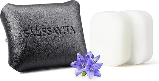 Car Air Freshener Diffuser Wild Bluebell Scented 2 Pack, Car Fresheners Vent Clip Leather Design, Car Diffuser Flower Scented for 30 days Long Lasting Black