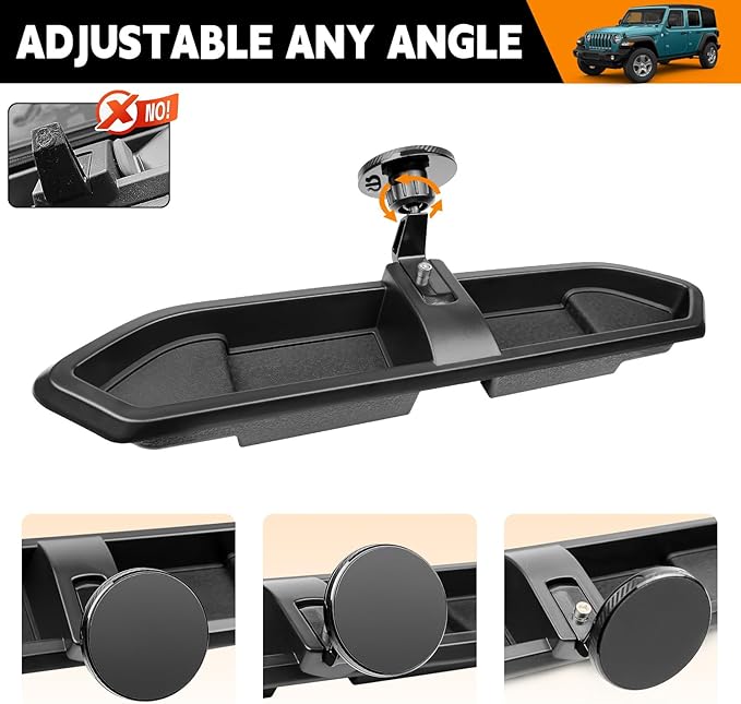 Dashboard Phone Holder Compatible with 2018-2023 Jeep Wrangler JL JLU&Gladiator JT Center Console Organizer Dashboard Phone Multi-Mount Kit for Wrangler 4X4 Accessories(JL/JT 4X4 2018-2023)