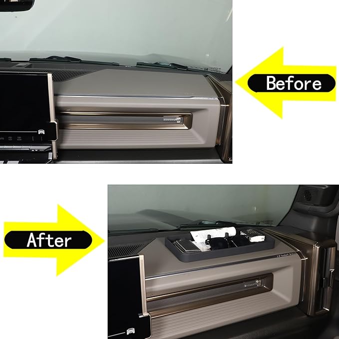 for 2022-2024 2025 Hummer EV SUV Pickup Accessories Center Console Dashboard Organizer,Non-Slip Dashboard Tray Dash Storage Box Console Tray Phone Key Organizer Container (Black)