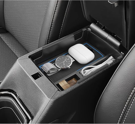 LUWU Center Console Organizer Compatible with Jeep Compass 2021-2026/Dodge Hornet 2023-2026 Accessories Armrest Console Storage Box Insert Tray ABS Material Coin Container Blue