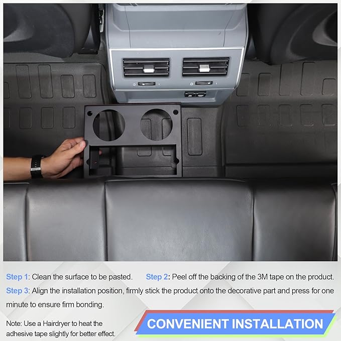 Backseat Floor Console Mounted Drink Holder for INEOS Grenadier 2020-2025 Accessories, Rear Seat Footwell Cup Holder Expander Organizer Tray, Backseat Floor Console Beverage Storage, Aluminum Alloy