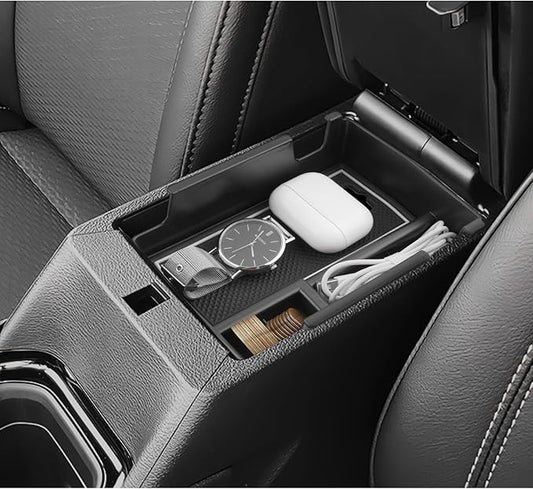 LUWU Center Console Organizer Compatible with Jeep Compass 2021-2026/Dodge Hornet 2023-2026 Accessories Armrest Console Storage Box Insert Tray ABS Material Coin Container White