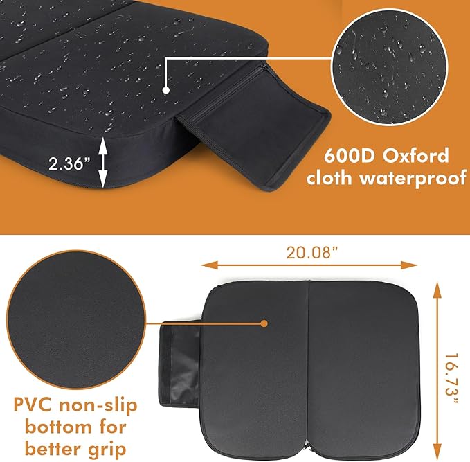 Extra Wide Heated Seat Cushion with 10000 mAh Mobile Bank Pack, Foldable Heated Stadium Seats for Bleacher, Portable Heating Pad Stadium Seat Cushion, USB Heating Seat Pad for Stadium Camping