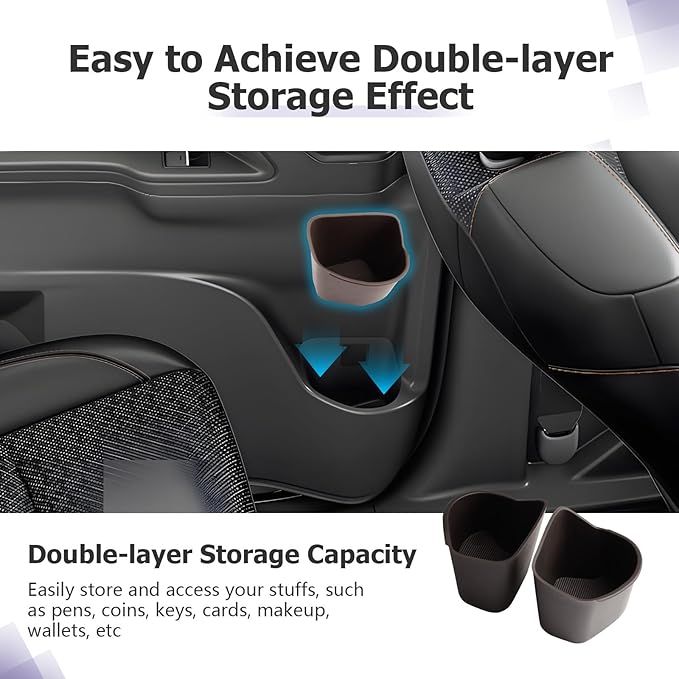 LUWU 2025 2026 Sienna Center Console Cup Holder Compatible with 2021 2022 2023 2024 2025 2026 Toyota Sienna Interior Accessories Rear Seat Door Side Silicone Cup Holder Insert Sienna 2025 Accessories