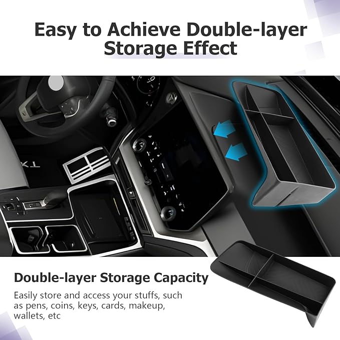 LUWU for 2025 2026 Lexus TX Dashboard Storage Tray 2024 2025 2026 Lexus TX 350/500h/550h+ 14-inch Behind Screen Organizer Center Console Display Box Dash Tray Lexus TX 2026 (Only for 14" Screen)