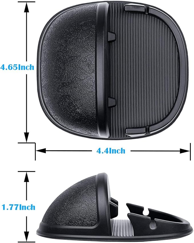 Car Cell Phone Holder Dashboard Phone Mount - Anti-Slip Silicone Pad Phone Stand Compatible with iPhone, Samsung, Android Smartphones