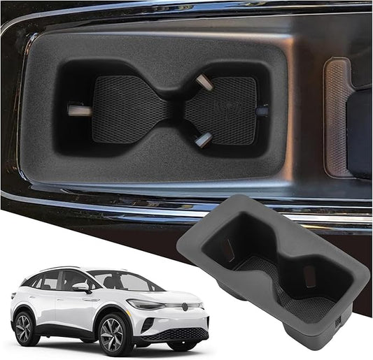 SXCY for 2023-2025 2026 Volkswagen ID.4 Accessories 2024 2025 2026 VW ID.4 Cup Holder Insert TPE Cup Holder Limiter Drink Holder Adapter Non-Slip Drink Stopper Stabilizer