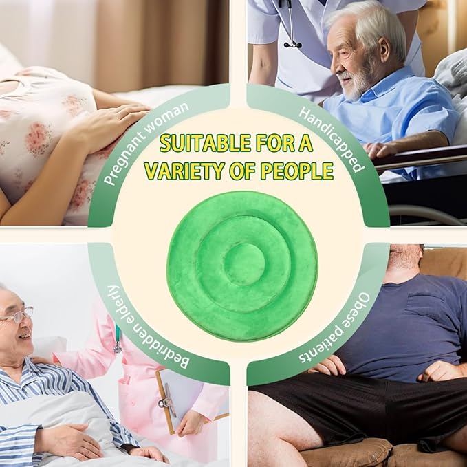 360 Degree Swivel Seat Cushion for Car or Chair,Rotating Seat Cushion for Elderly,Swivel Car Seat Chair Assist for Elderly to Turning Easily from Bed to Wheelchair (Green-1Count(17.7"X17.7"))