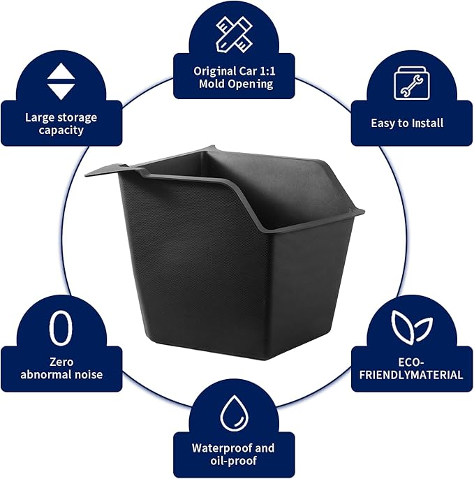 Tesla Model Y Juniper Rear Trunk Storage Bins 2025 2026 Tesla Model Y Juniper Trunk Organizer Storage Box with Cover TPE Tesla Model Y Juniper Accessories