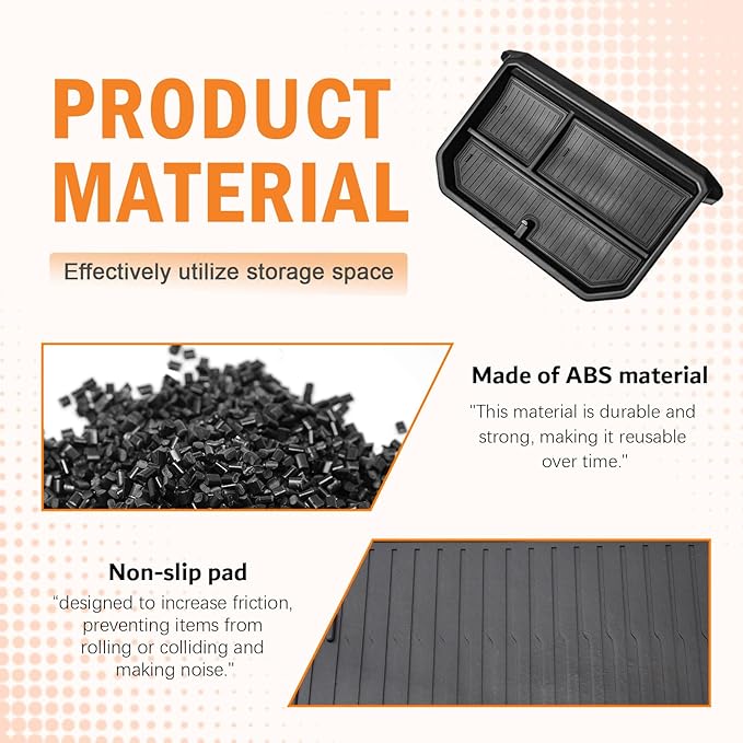 TACOBRO Dash Organizer Tray for 2024 2025 2026 Toyota Tacoma (4th Gen) & 2025 2026 4Runner (6th Gen), ABS Console Organizer with Anti-Slip Mat, 8" Screen Compatible Accessories