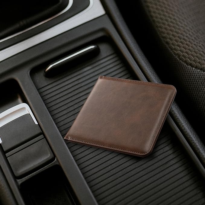 CoBak Car Registration and Insurance Holder - Small and Lightweight Vehicle Glove Box Car Organizer, Auto Truck Comparment Accessories Case for Essential Document, Driver License (Cowhide Brown)